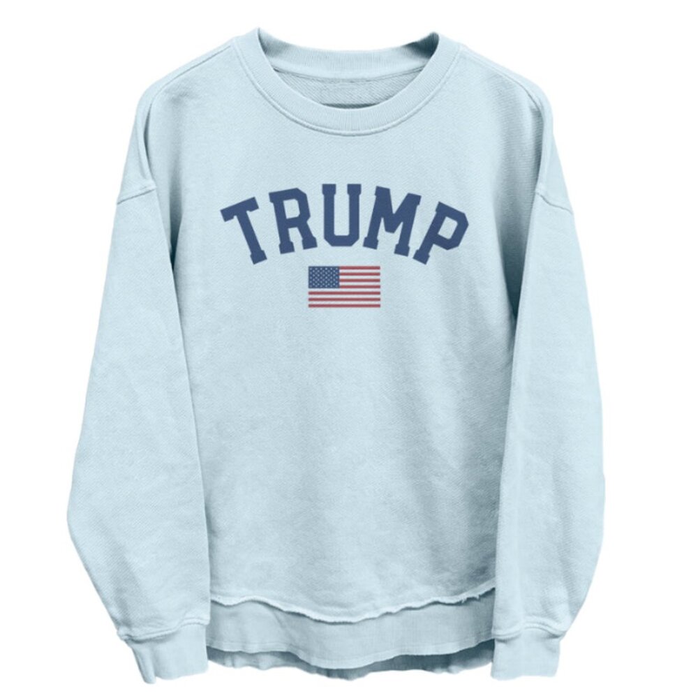 Trump 2024 American Flag Nantucket breeze - Coastal Terry - Sweatshirt